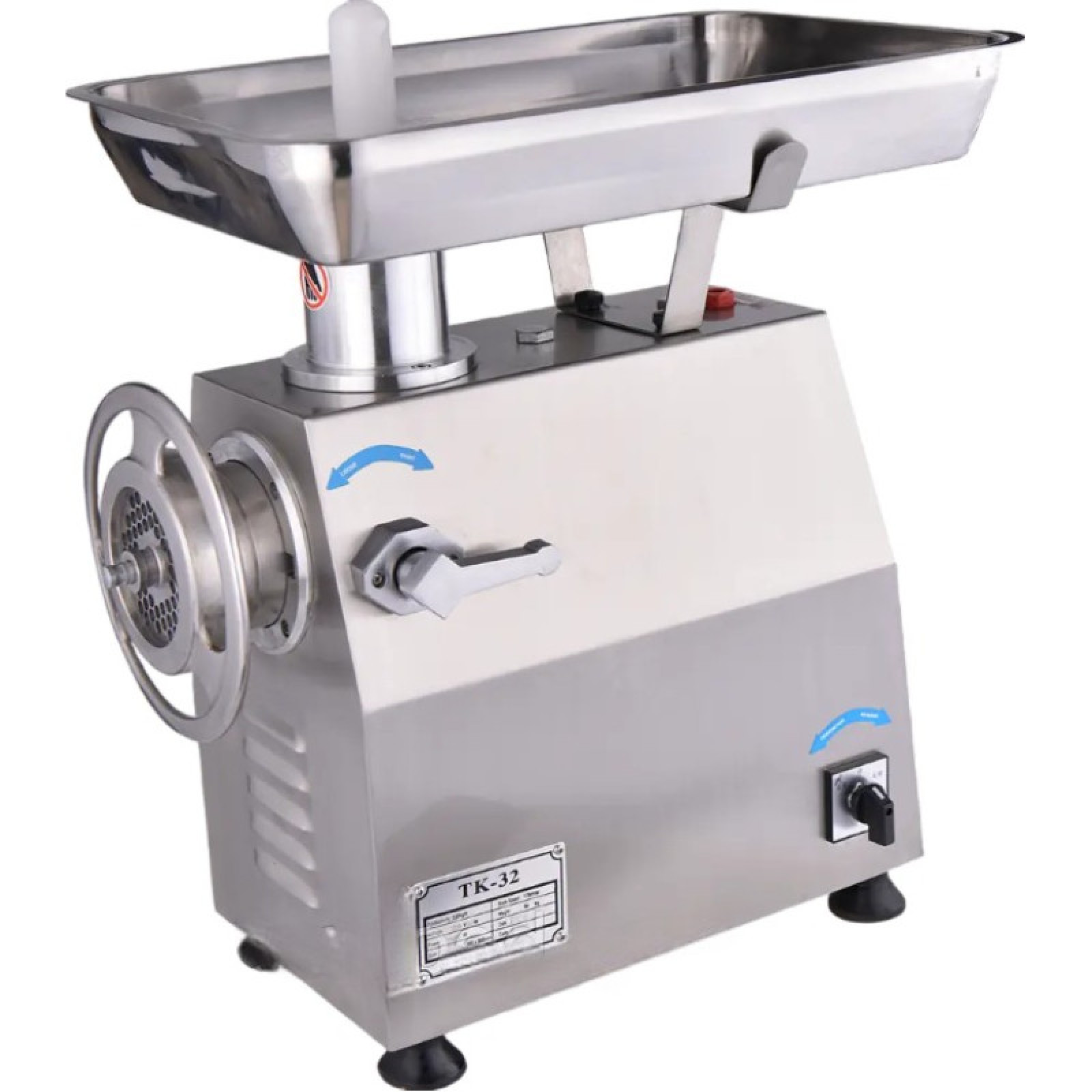 М'ясорубка промислова ZUVER 32 Grinder LUX 2200W Reverse мотор мідний, горловина з нержавіючої сталі, реверс постійний