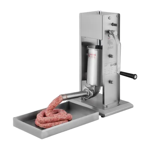 Шприц ковбасний ZUVER Stuffer Vertical 3 (SV-3) корпус нержавіюча сталь S/S201 (преміальна марка), міцні шестерні, 2 швидкості, 5 насадок, 2 ущільнювальні кільця