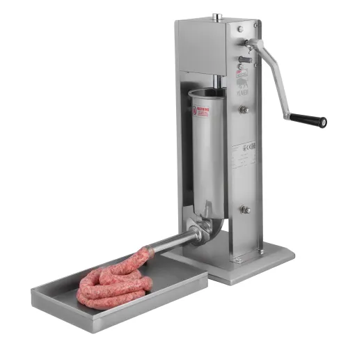Шприц ковбасний ZUVER Stuffer Vertical 5 (SV-5) корпус нержавіюча сталь S/S201 (преміальна марка), міцні шестерні, 2 швидкості, 5 насадок, 2 ущільнювальні кільця