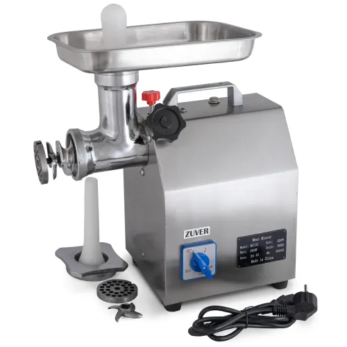 М'ясорубка професійна ZUVER Holder 850W мотор алюміній горловина з сталі, непостійний реверс, ручка для перенесення
