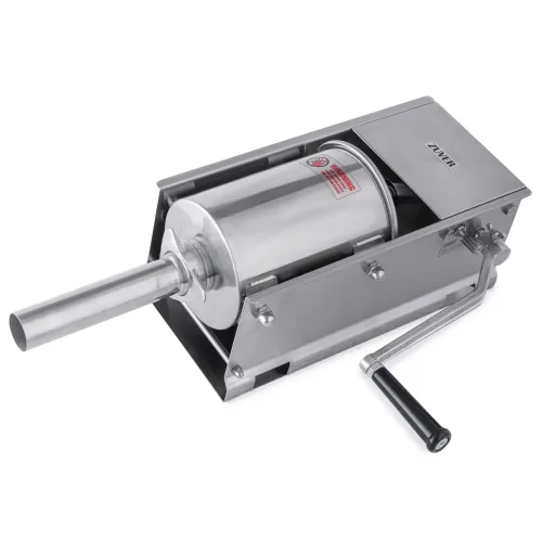 Шприц ковбасний ZUVER Stuffer Horizontal 3 (SH-3) корпус нержавіюча сталь S/S201 (преміальна марка), міцні шестерні, 2 швидкості, 5 насадок, 2 ущільнювальні кільця