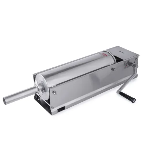 Шприц ковбасний ZUVER Stuffer Horizontal 7 (SH-7) корпус нержавіюча сталь S/S201 (преміальна марка), міцні шестерні, 2 швидкості, 5 насадок, 2 ущільнювальні кільця