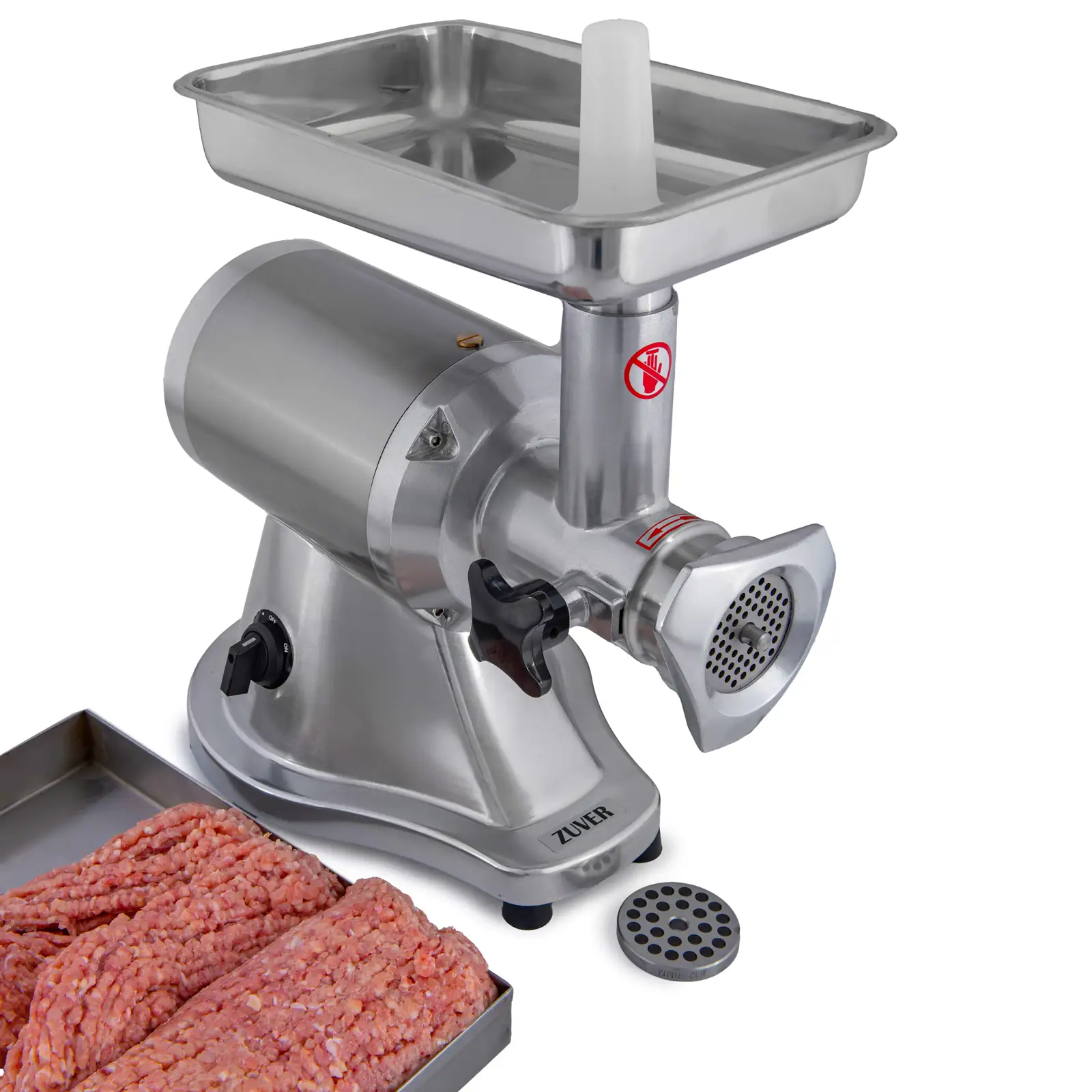 М'ясорубка професійна ZUVER 12 Grinder Enterprise Premium 850W Round Engine мотор мідний, горловина з нержавіючої сталі, реверс непостійний