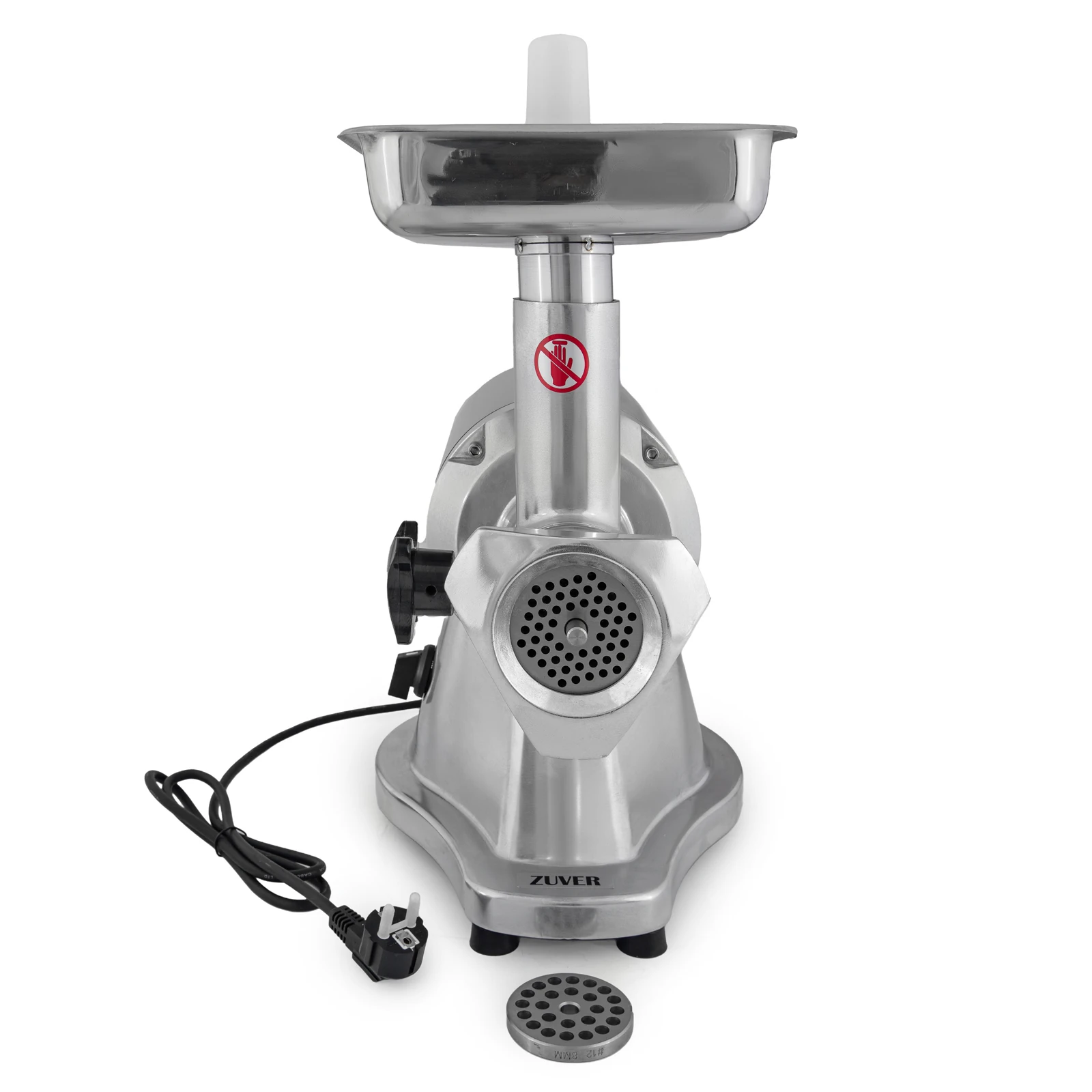М'ясорубка професійна ZUVER 12 Grinder Enterprise Premium 850W Round Engine мотор мідний, горловина з нержавіючої сталі, реверс непостійний