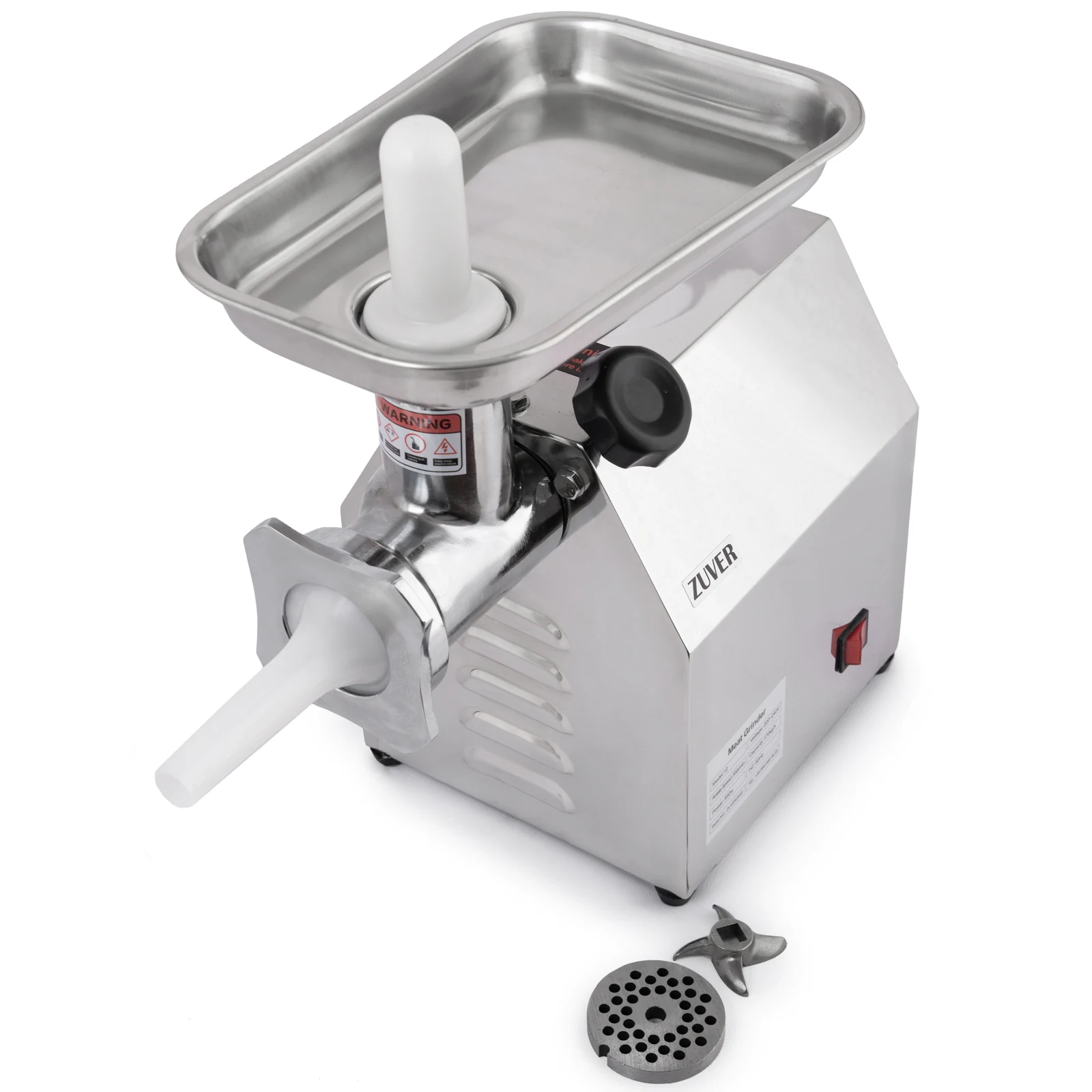 М'ясорубка професійна ZUVER 12 Grinder Profi Budget 850W мотор алюміній, горловина зі сталі