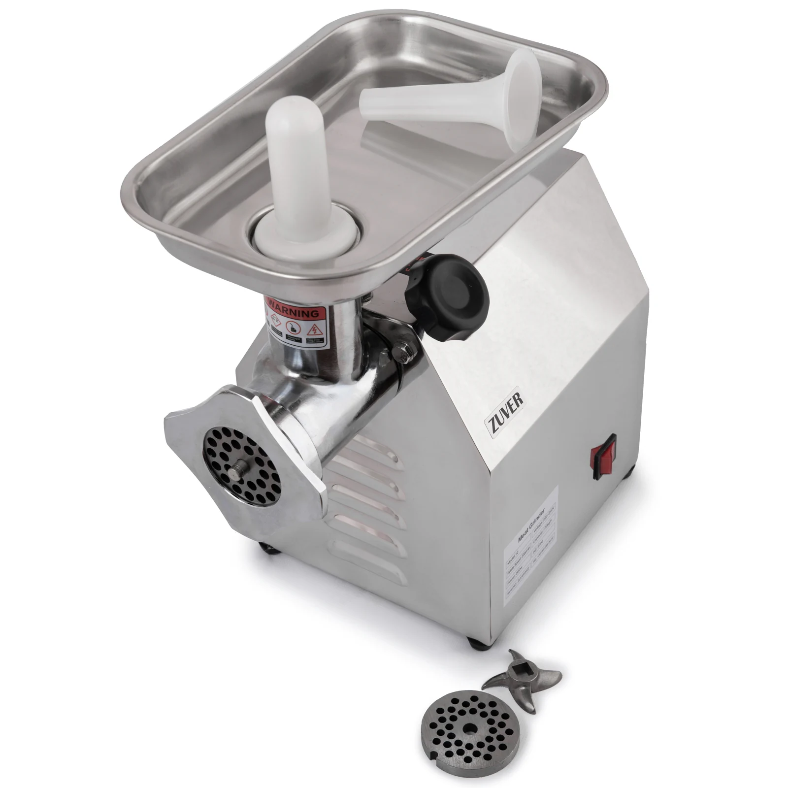 М'ясорубка професійна ZUVER 12 Grinder Profi Budget 850W мотор алюміній, горловина зі сталі