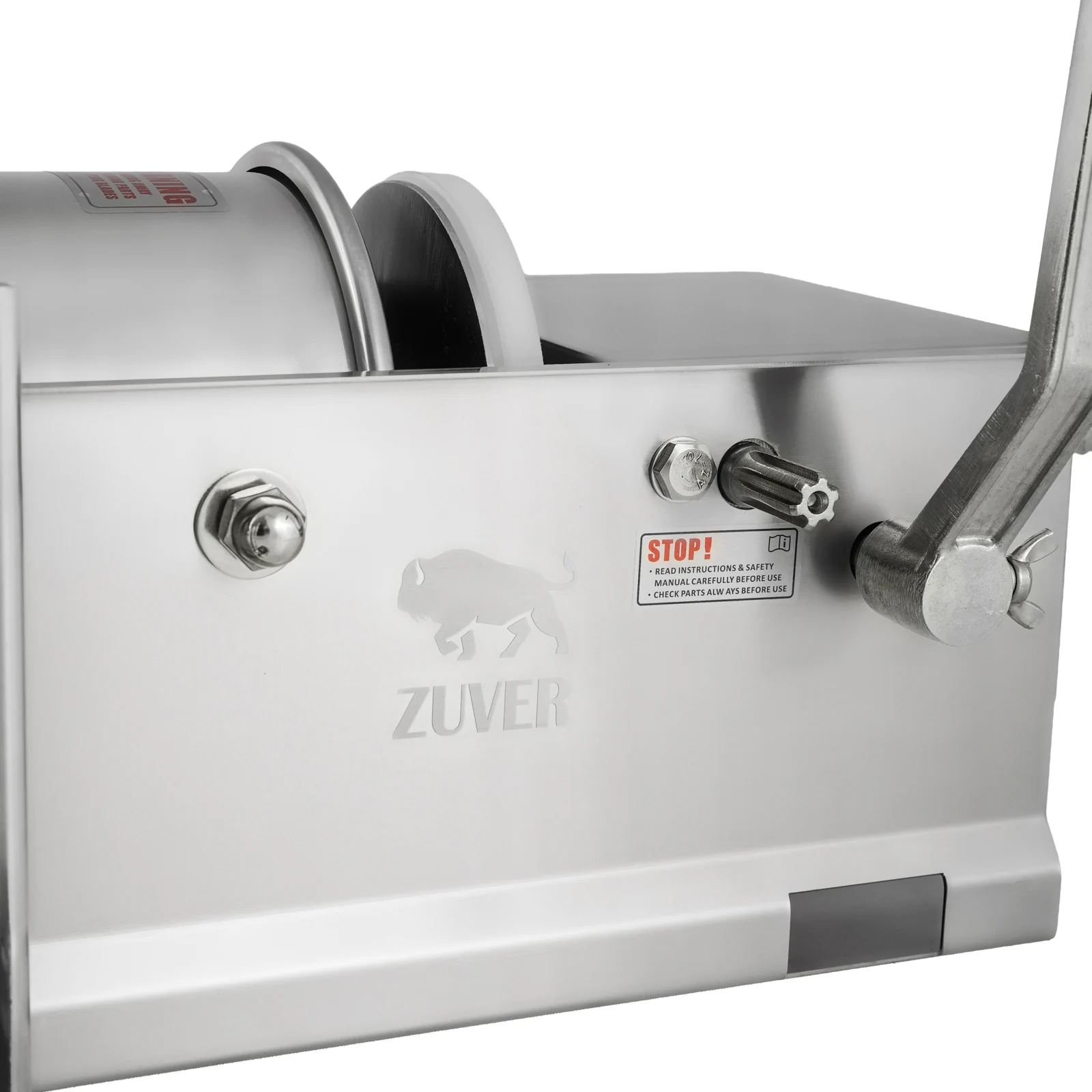 Шприц ковбасний ZUVER Stuffer Horizontal 5 (SH-5) корпус нержавіюча сталь S/S201 (преміальна марка), міцні шестерні, 2 швидкості, 5 насадок, 2 ущільнювальні кільця